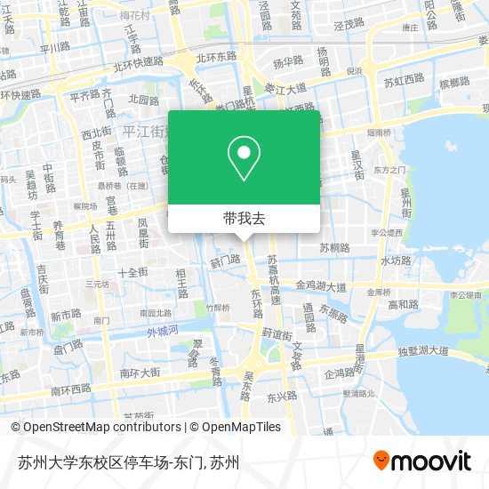 苏州大学东校区停车场-东门地图