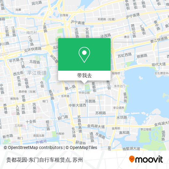 贵都花园-东门自行车租赁点地图