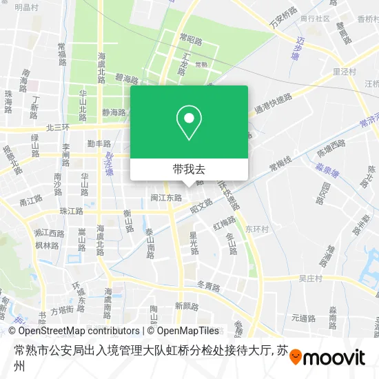 常熟市公安局出入境管理大队虹桥分检处接待大厅地图