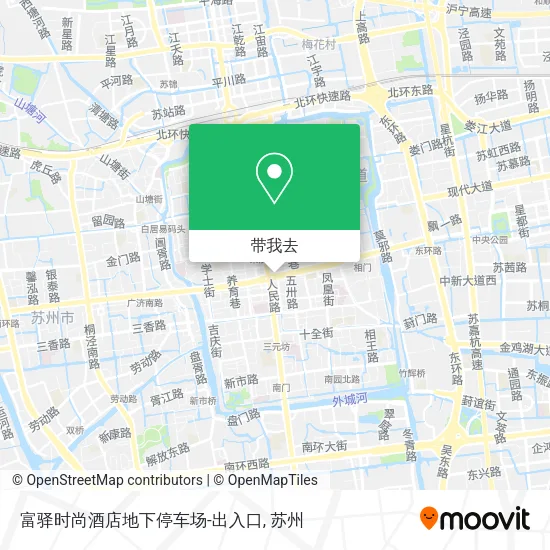 富驿时尚酒店地下停车场-出入口地图