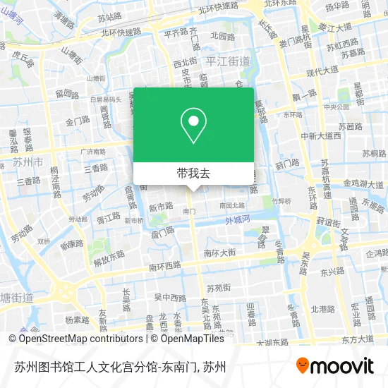 苏州图书馆工人文化宫分馆-东南门地图