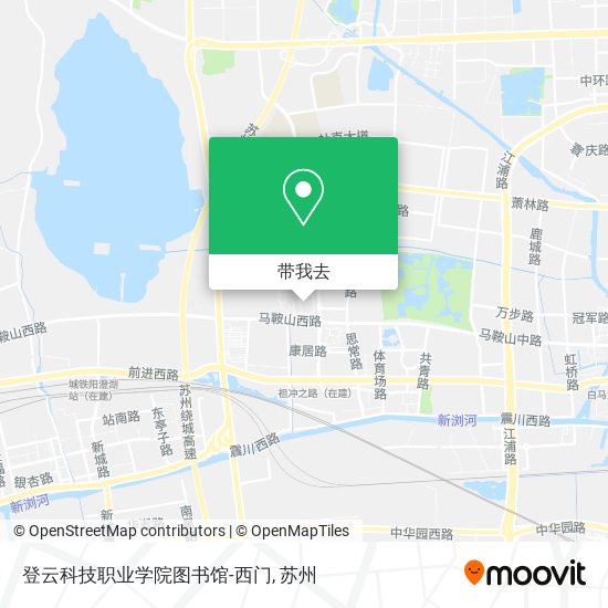 登云科技职业学院图书馆-西门地图