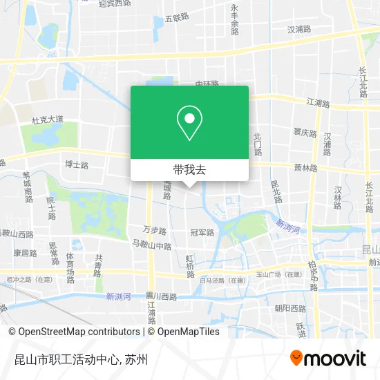 昆山市职工活动中心地图