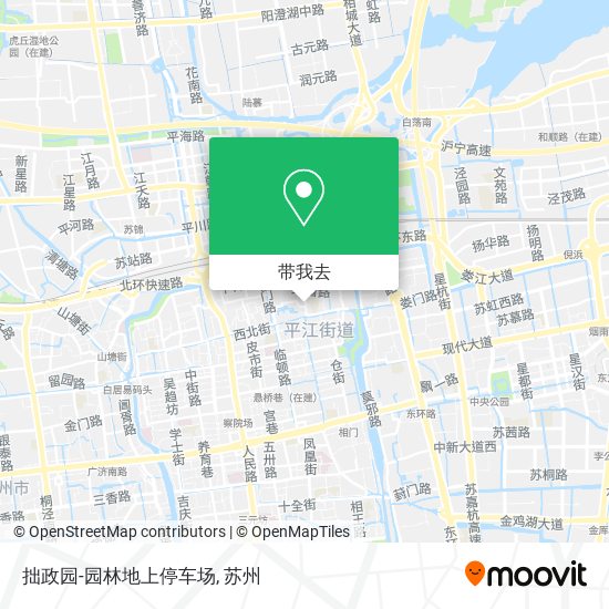 拙政园-园林地上停车场地图