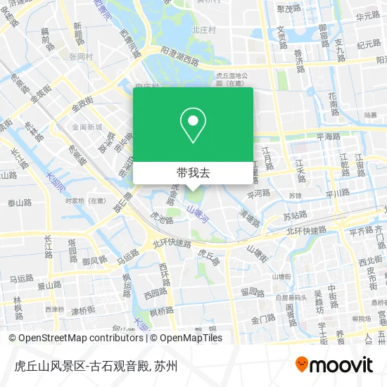 虎丘山风景区-古石观音殿地图
