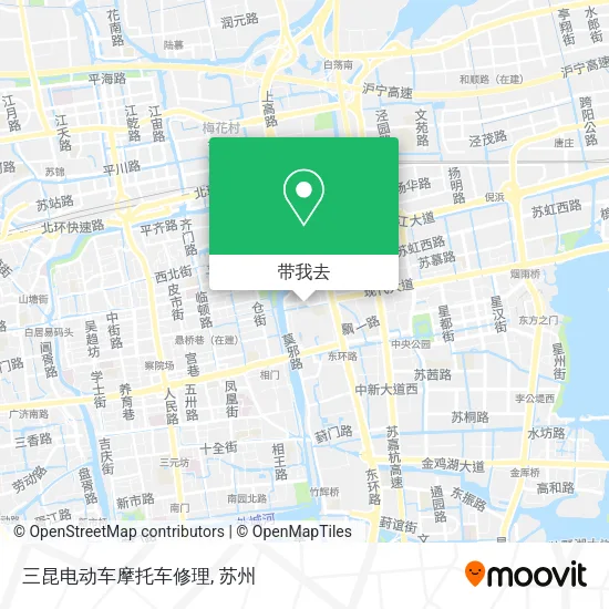 三昆电动车摩托车修理地图