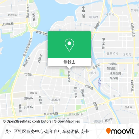 吴江区社区服务中心-老年自行车骑游队地图