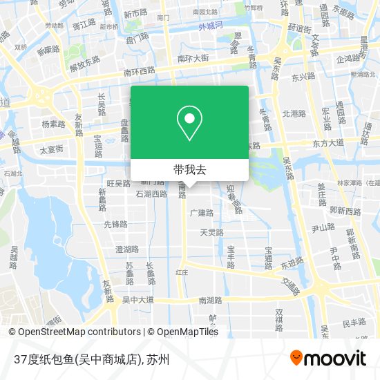 37度纸包鱼(吴中商城店)地图