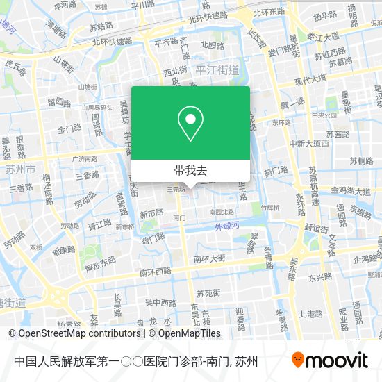 中国人民解放军第一〇〇医院门诊部-南门地图