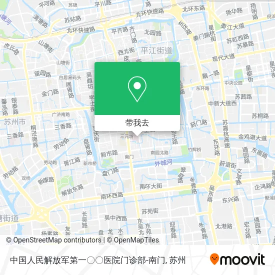 中国人民解放军第一〇〇医院门诊部-南门地图