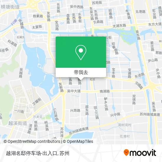 越湖名邸停车场-出入口地图