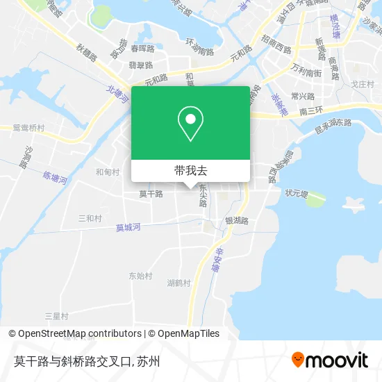 莫干路与斜桥路交叉口地图
