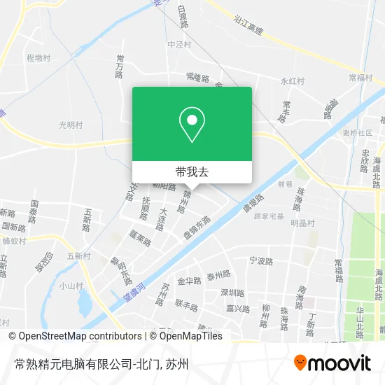 常熟精元电脑有限公司-北门地图