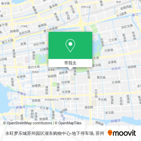 永旺梦乐城苏州园区湖东购物中心-地下停车场地图