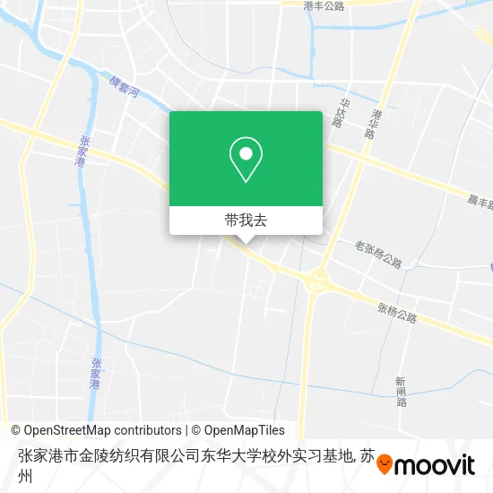 张家港市金陵纺织有限公司东华大学校外实习基地地图
