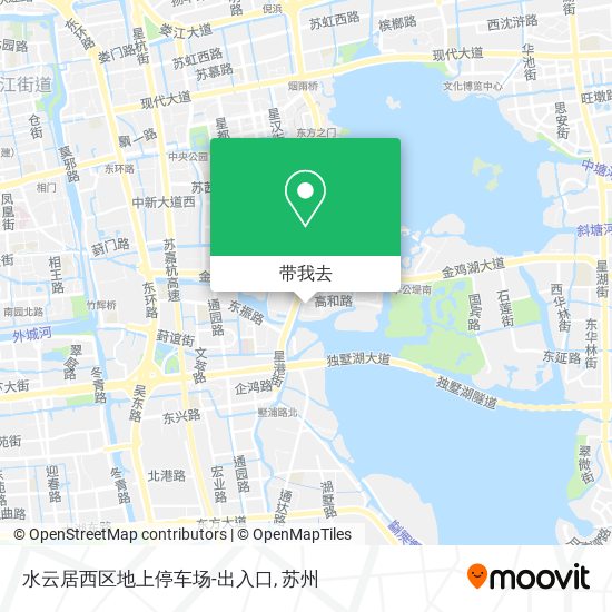 水云居西区地上停车场-出入口地图