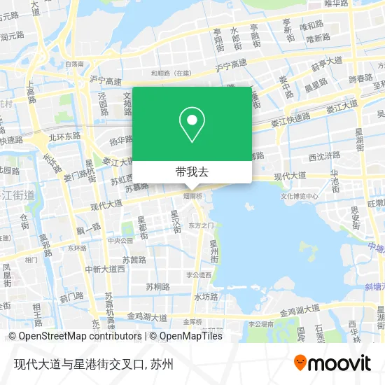 现代大道与星港街交叉口地图