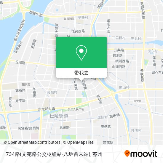 734路(文苑路公交枢纽站-八坼首末站)地图