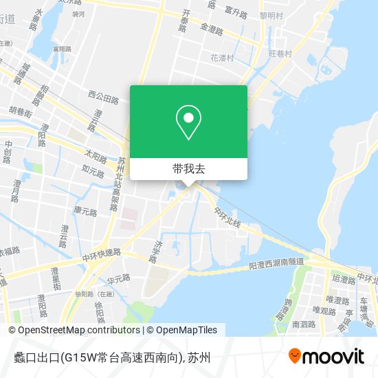 蠡口出口(G15W常台高速西南向)地图