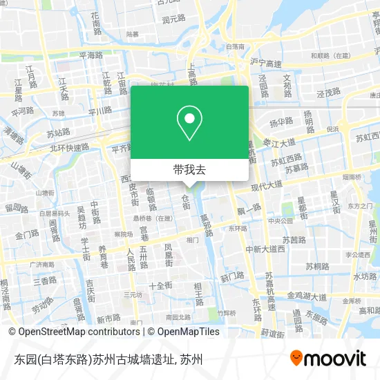 东园(白塔东路)苏州古城墙遗址地图