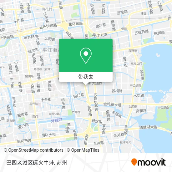 巴四老城区碳火牛蛙地图