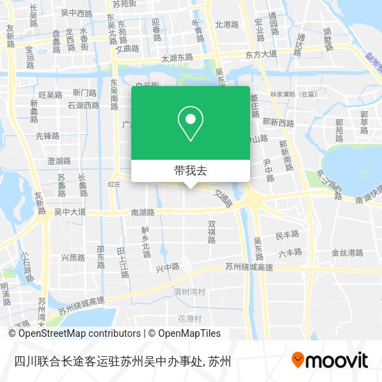 四川联合长途客运驻苏州吴中办事处地图
