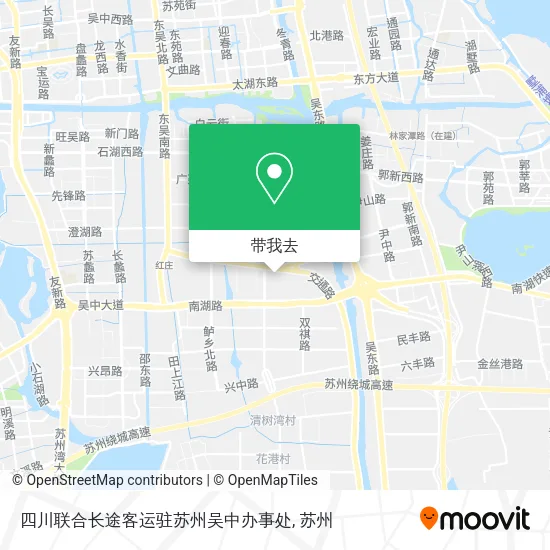 四川联合长途客运驻苏州吴中办事处地图