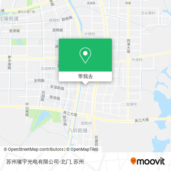 苏州璨宇光电有限公司-北门地图