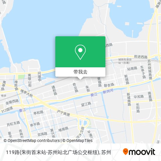 119路(朱街首末站-苏州站北广场公交枢纽)地图