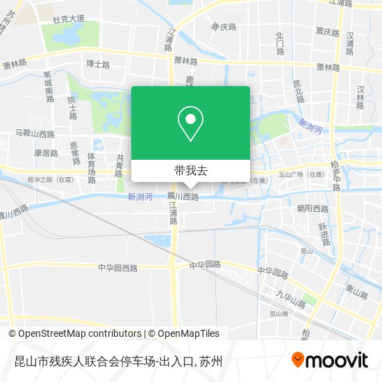 昆山市残疾人联合会停车场-出入口地图