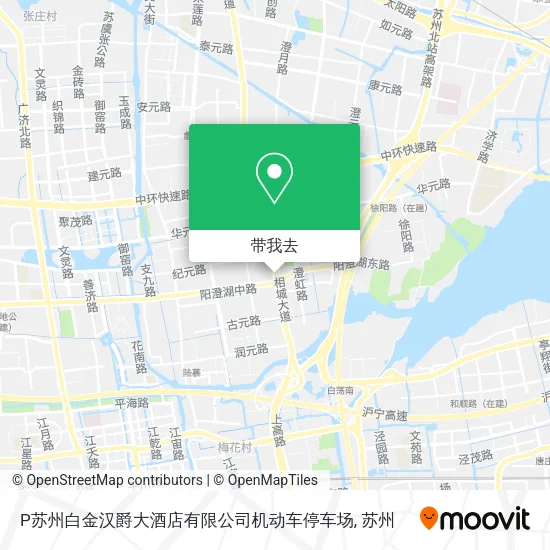 P苏州白金汉爵大酒店有限公司机动车停车场地图