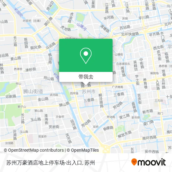 苏州万豪酒店地上停车场-出入口地图