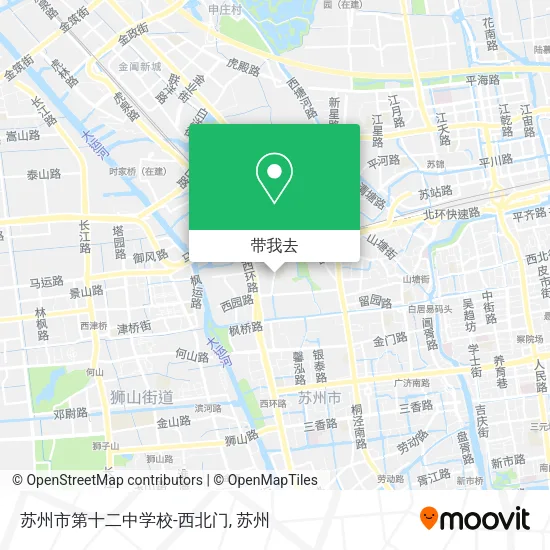 苏州市第十二中学校-西北门地图