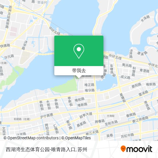 西湖湾生态体育公园-唯青路入口地图