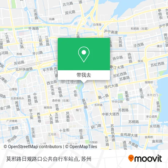莫邪路日规路口公共自行车站点地图