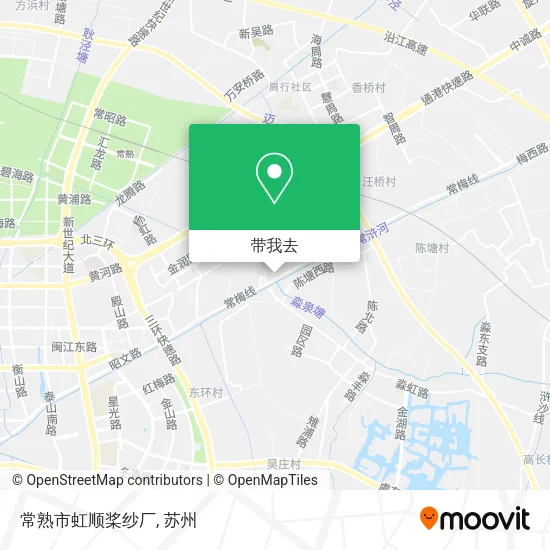 常熟市虹顺桨纱厂地图