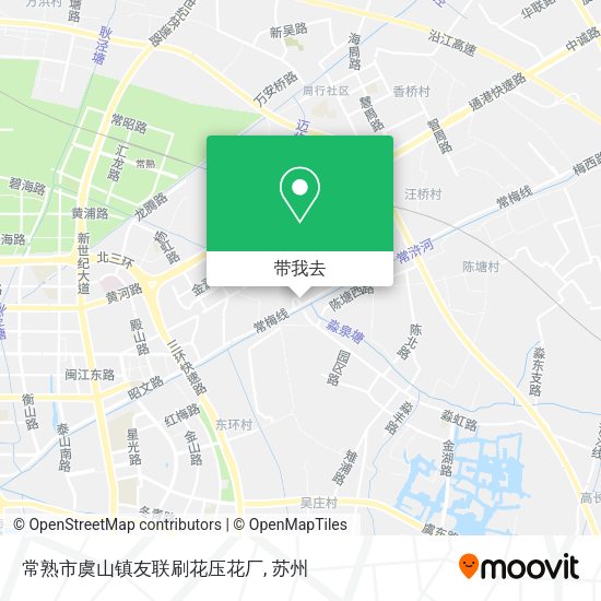 常熟市虞山镇友联刷花压花厂地图
