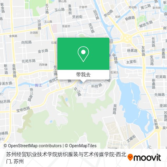 苏州经贸职业技术学院纺织服装与艺术传媒学院-西北门地图