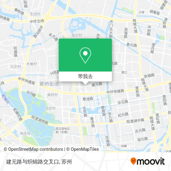 建元路与织锦路交叉口地图