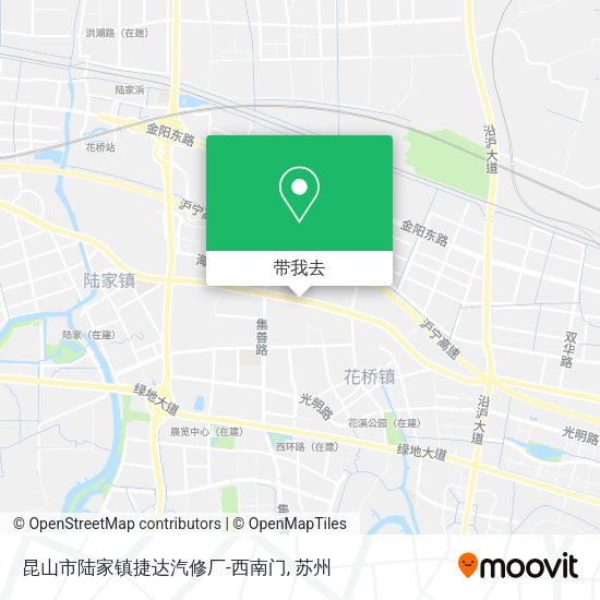 昆山市陆家镇捷达汽修厂-西南门地图