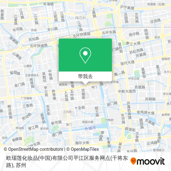 欧瑞莲化妆品(中国)有限公司平江区服务网点(干将东路)地图