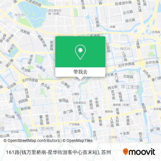 161路(钱万里桥南-星华街游客中心首末站)地图