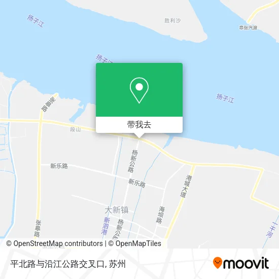 平北路与沿江公路交叉口地图