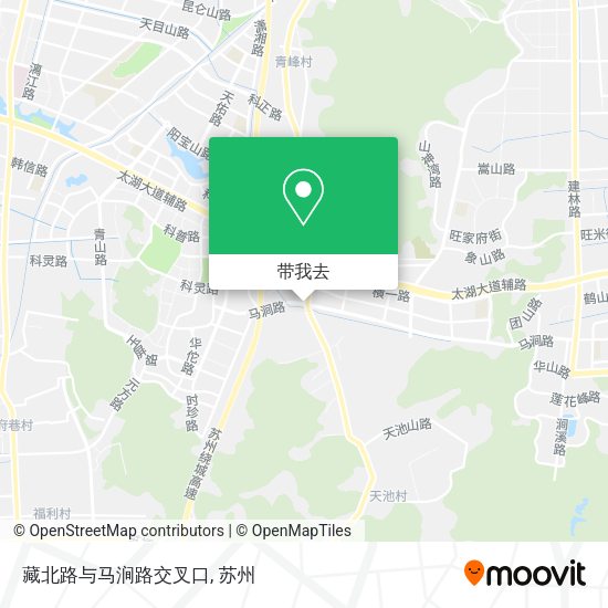 藏北路与马涧路交叉口地图