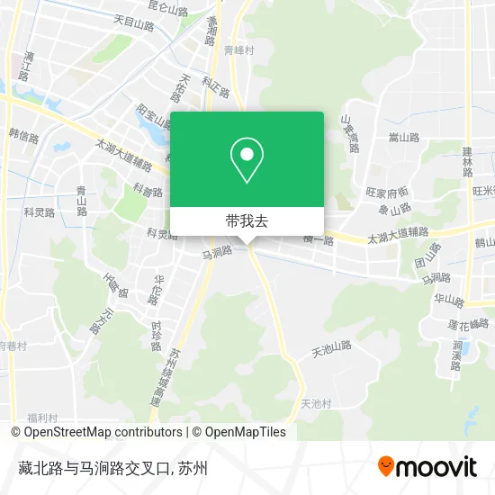 藏北路与马涧路交叉口地图