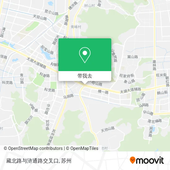 藏北路与浒通路交叉口地图