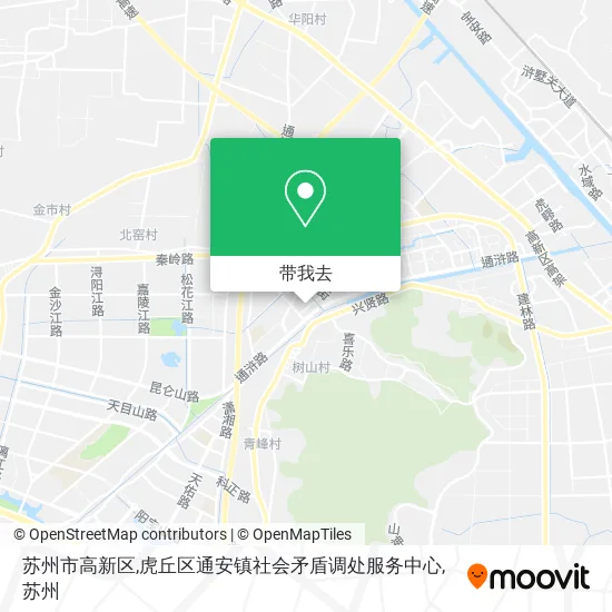 苏州市高新区,虎丘区通安镇社会矛盾调处服务中心地图