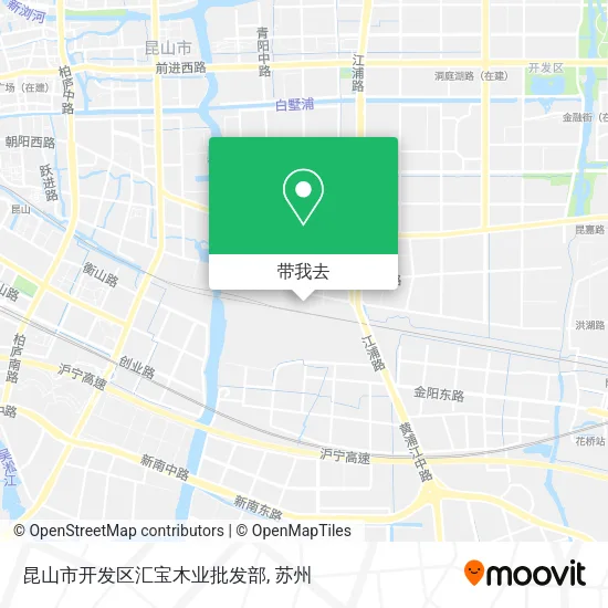 昆山市开发区汇宝木业批发部地图