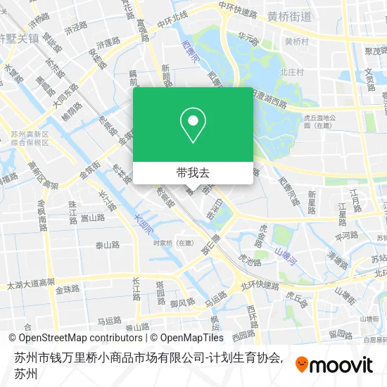 苏州市钱万里桥小商品市场有限公司-计划生育协会地图
