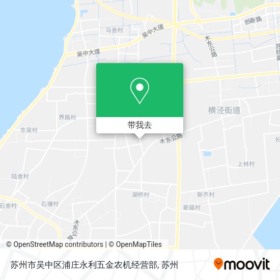 苏州市吴中区浦庄永利五金农机经营部地图